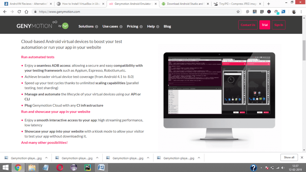 genymotion windows android emulator