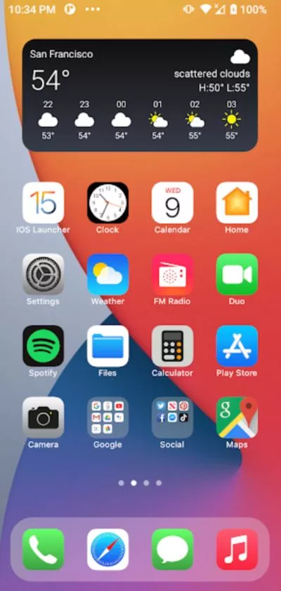 iOS theme launcher for Android