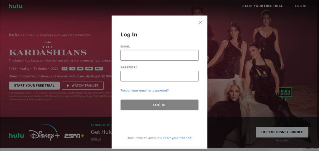 Hulu Error 5003 Playback failure connection Clear Account Cache