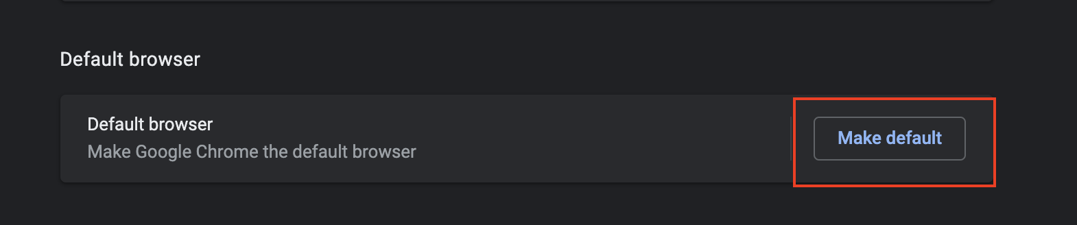 default chrome browser