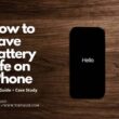 save iphone battery