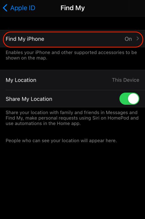 Find lost iphone with location