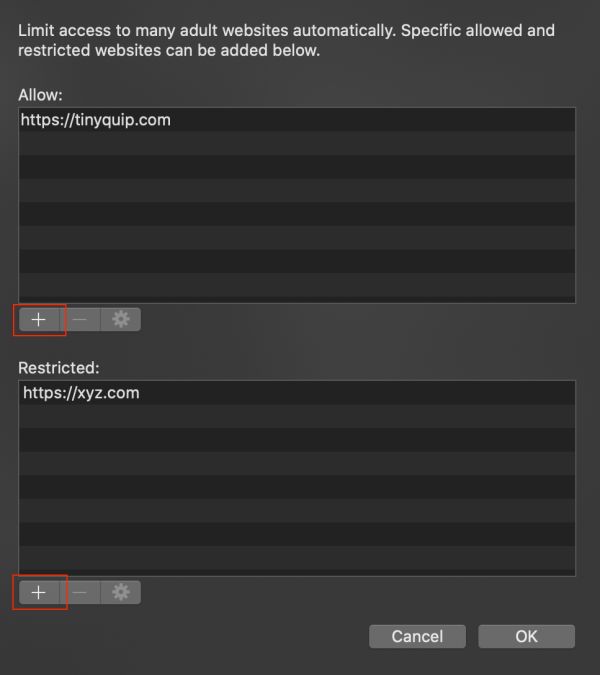 block website on macbook