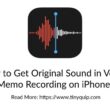 voice memos on iPhone