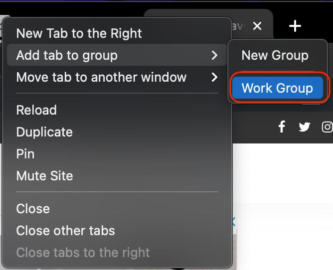add chrome tab group
