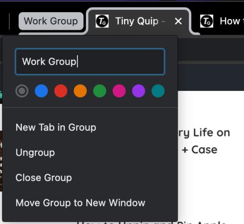 name chrome tab group