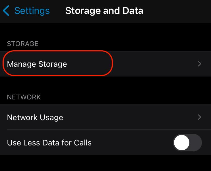 manage storage