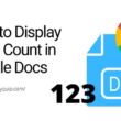view google documents word count and page count