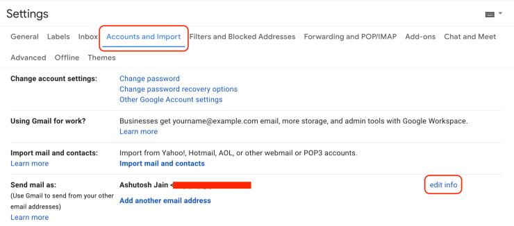 gmail display name Tiny Quip