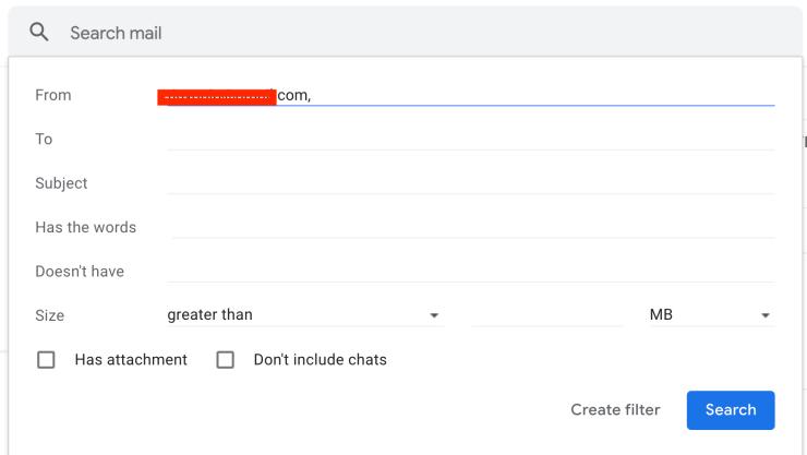 filtering emails in gmail