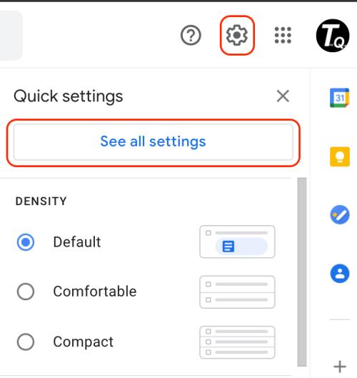 gmail advance settings