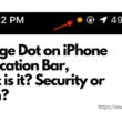 orange dot on iPhone