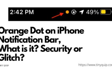 orange dot on iPhone