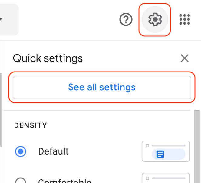 gmail settings