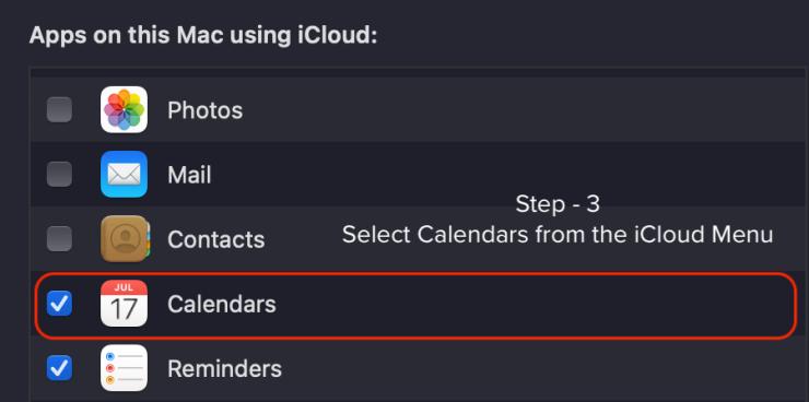 calendar sync on mac