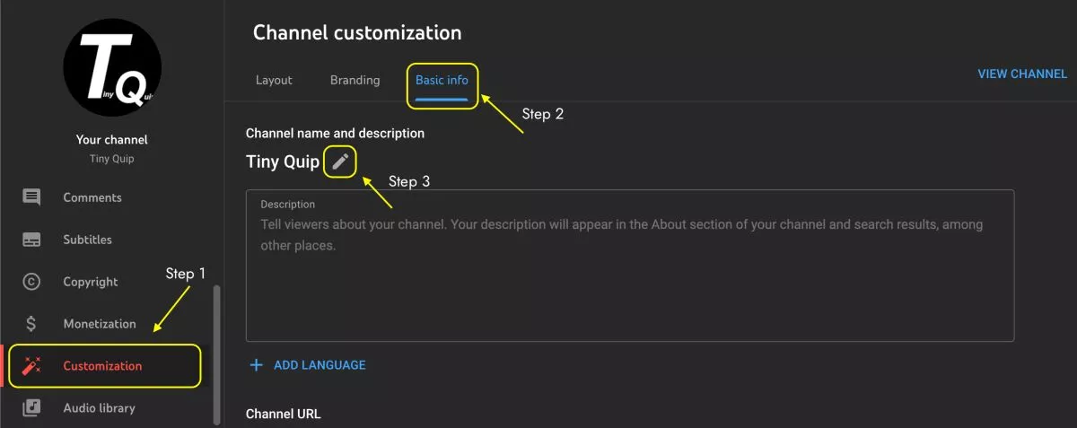 Change YouTube Channel using Creator Studio
