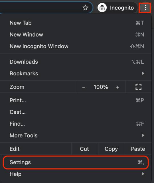 chrome browser settings