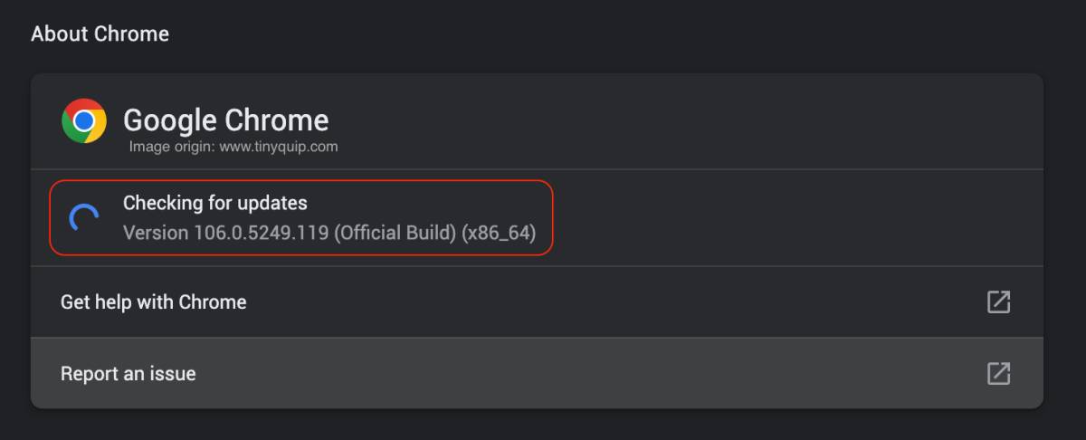 Update Google Chrome