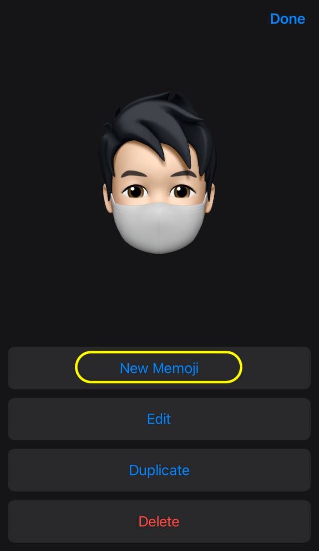 create new memoji on iPhone