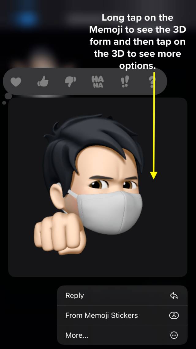 save Memoji Sticker on iPhone