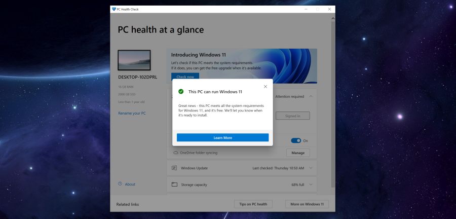 windows 11 PC Health Check