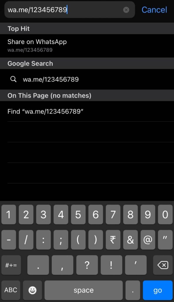 whatsapp without saving number