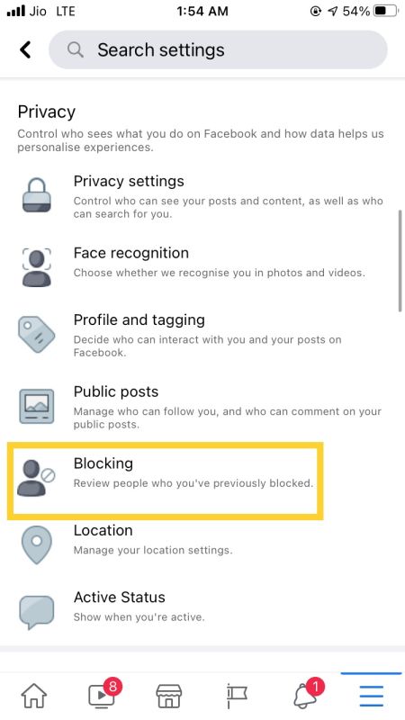 unblock facebook user