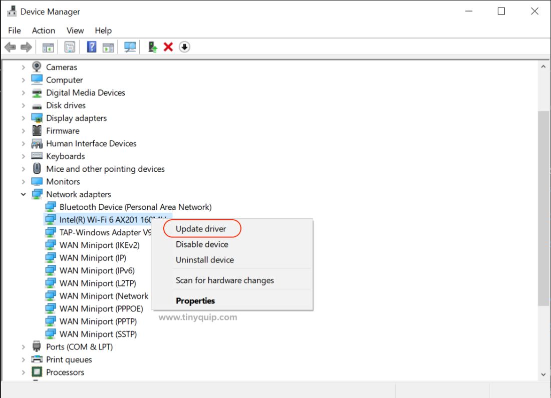 Update Network Card Driver
