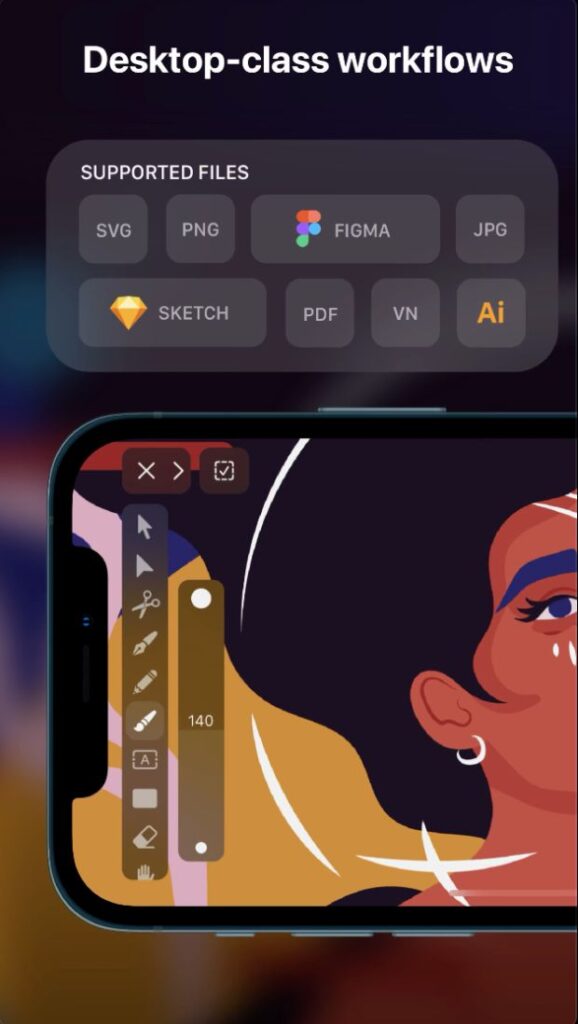 Logo designing app Vectornator