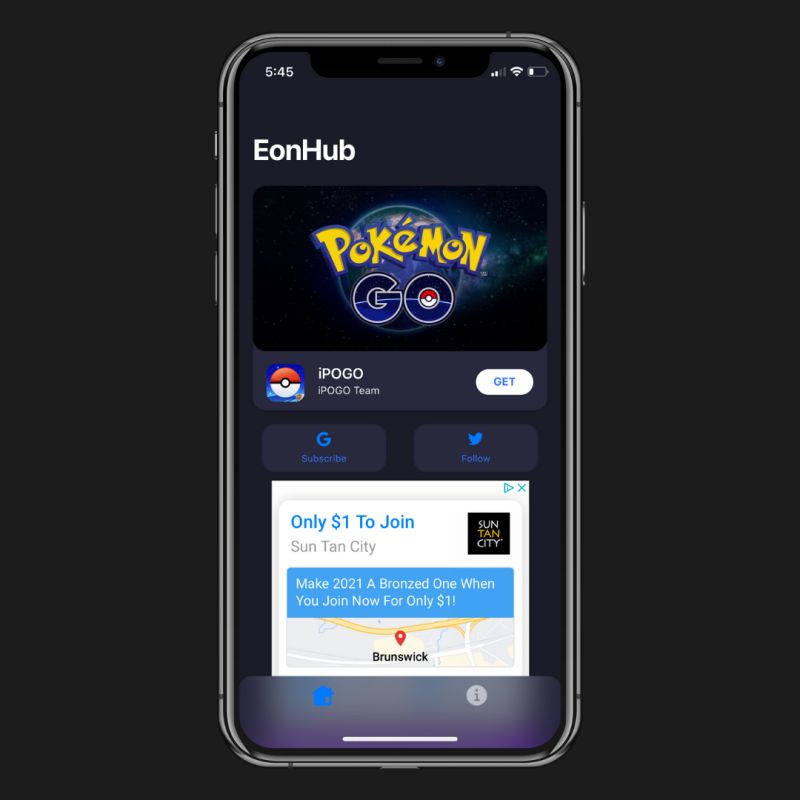 Third party app store EonHub for iOS device