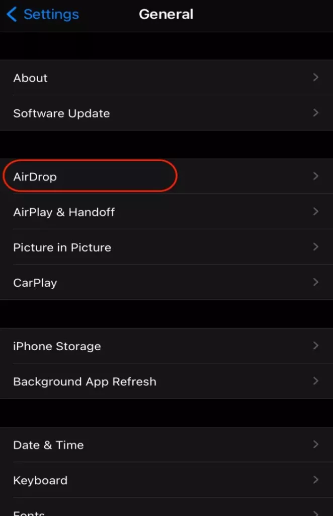 AirDrop not working