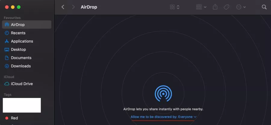AirDrop not showing on Mac