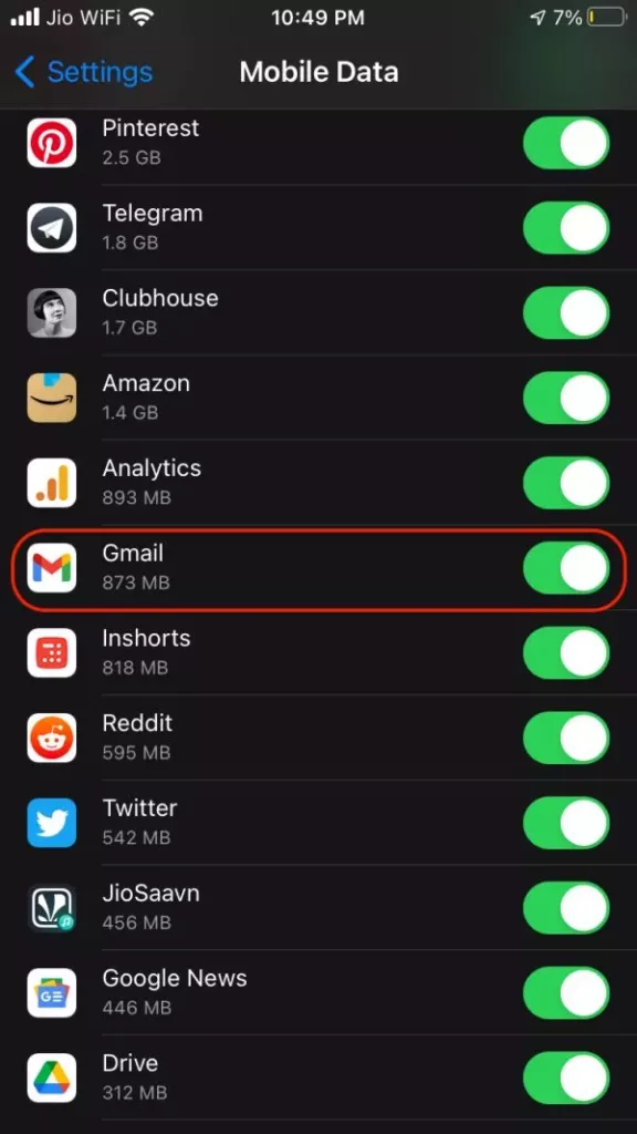 Email stuck in Outbox of Gmail Error on iOS device