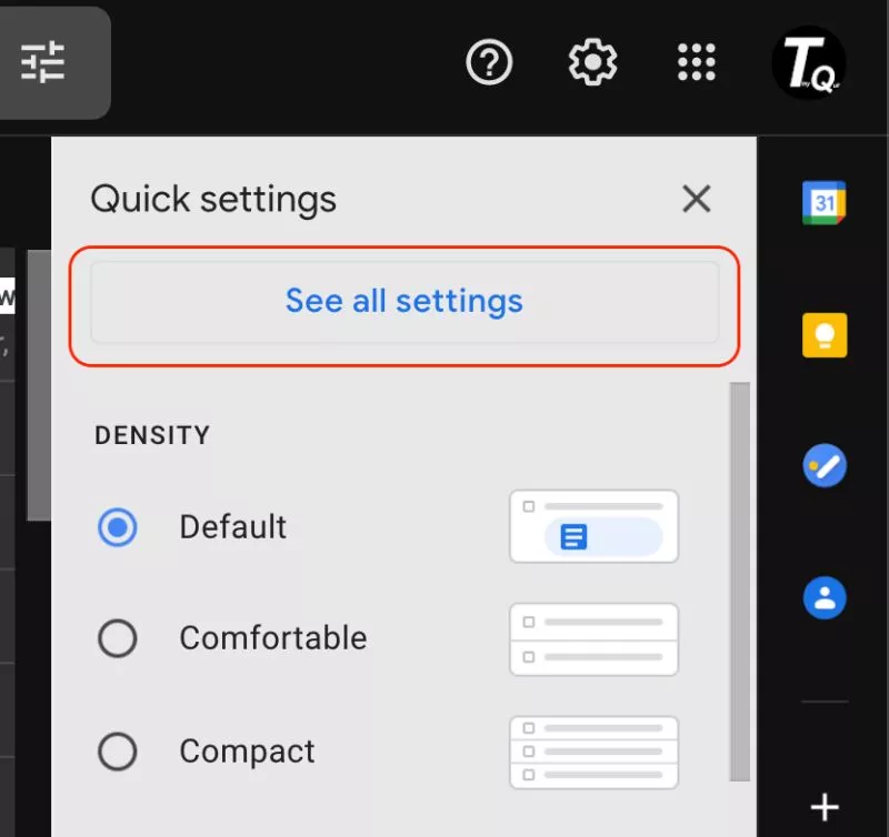 Gmail advance settings