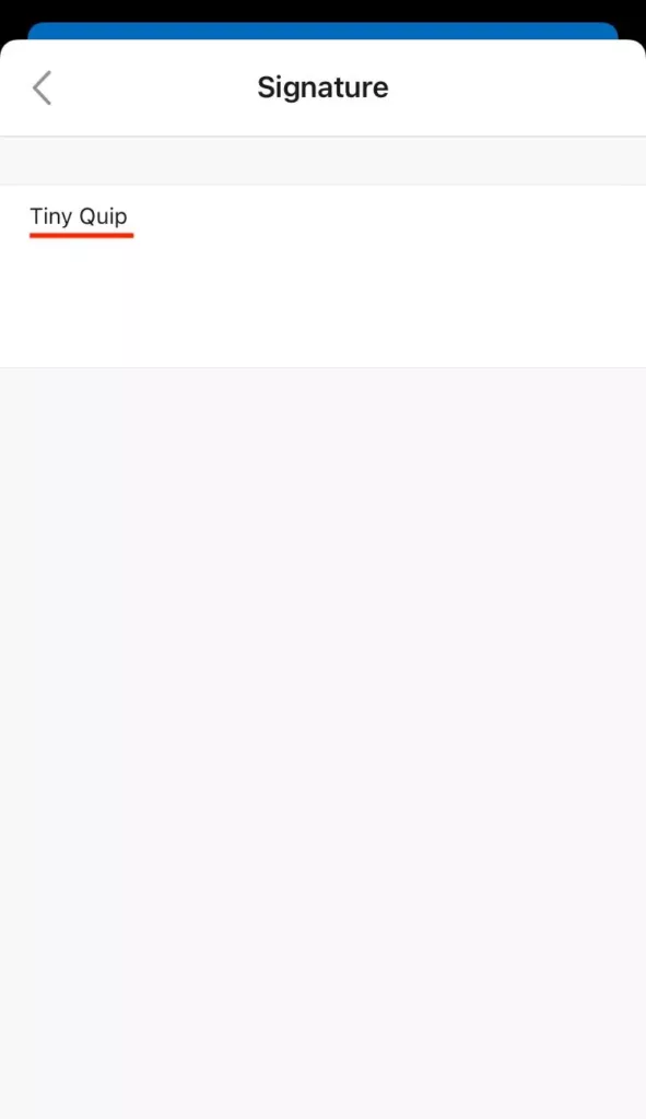 Outlook signature on Android