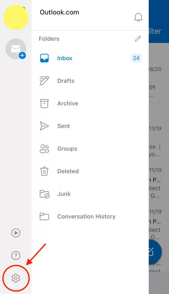 Change Microsoft outlook signature on iPhone