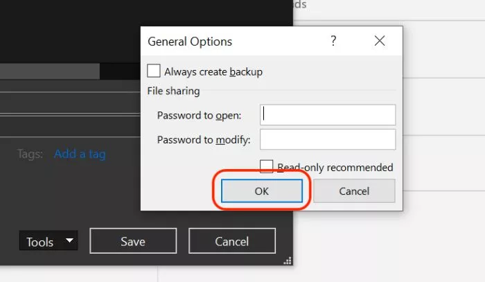 Excel workbook from Excel