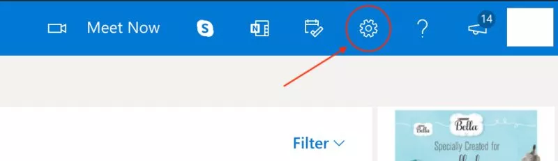 Settings on Microsoft Outlook