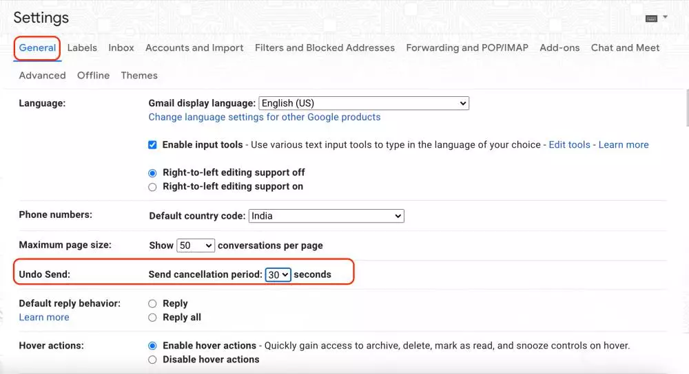 Unsend an email in gmail