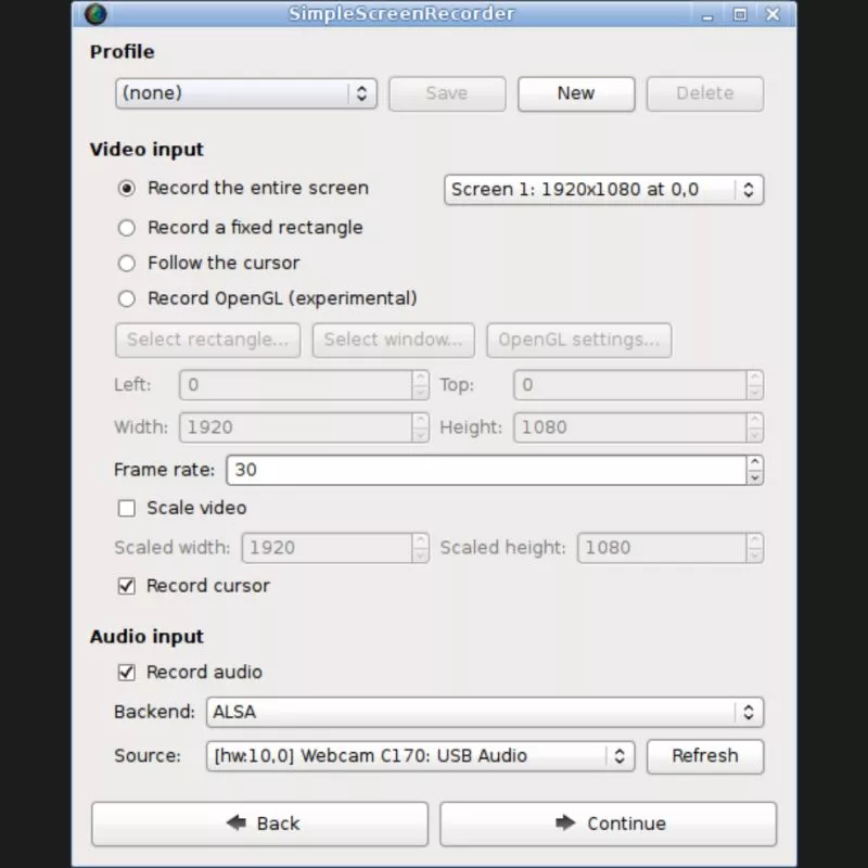 SimpleScreenRecorder for Linux
