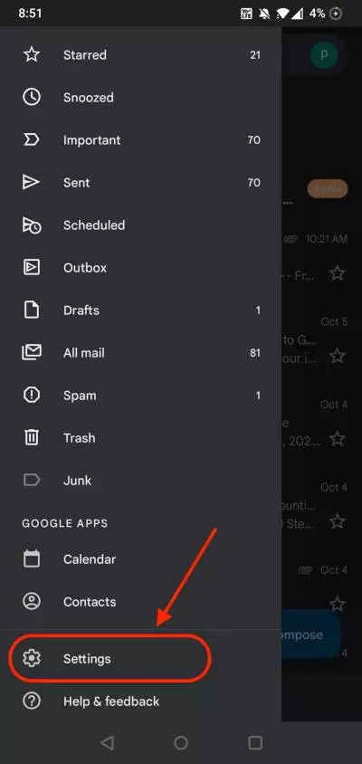 Unsend email on Android