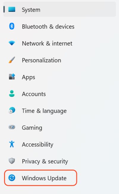Windows 11 Update Settings