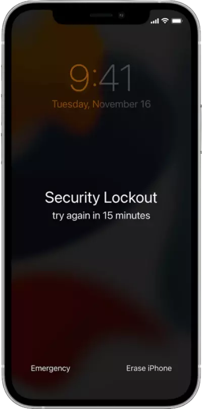 Erase iPhone on iOS 15.2