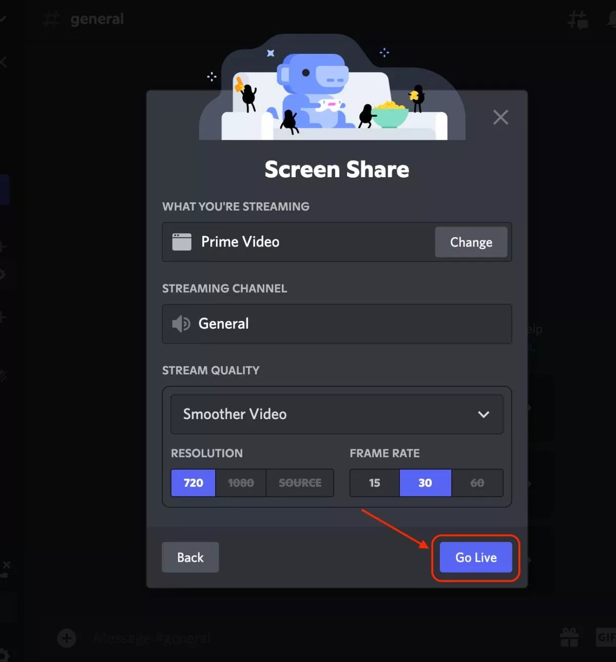 Screen Share Amazon Prime Video on Discord Server