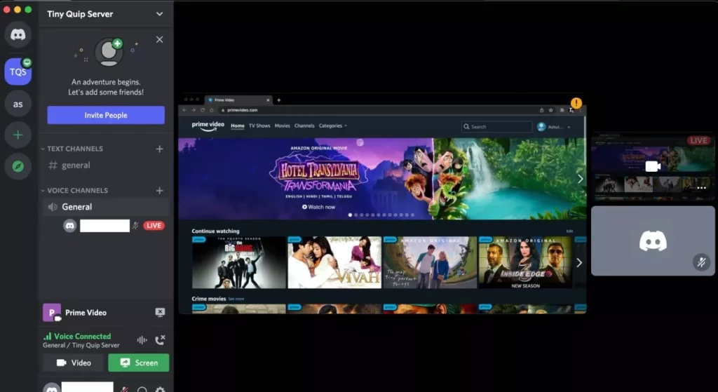 Watch Amazon Prime Video on Discord