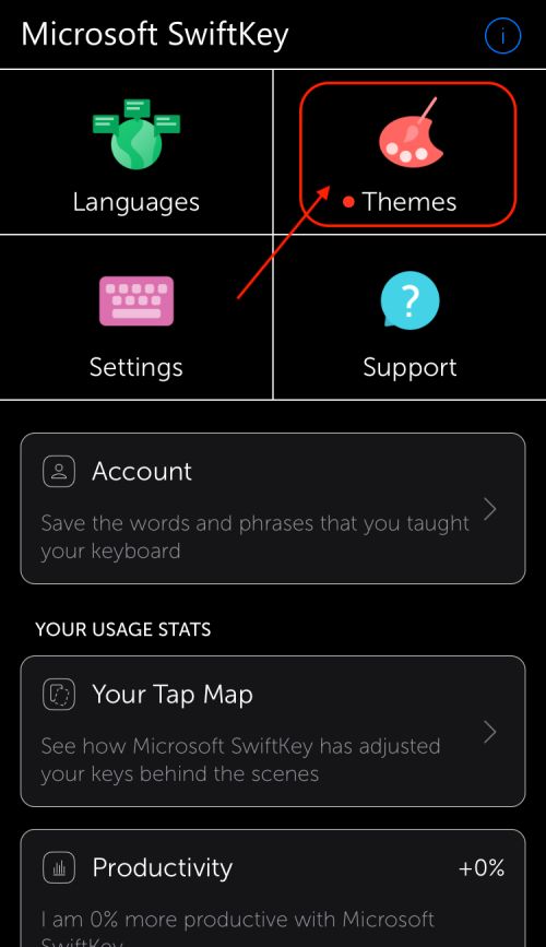 theme on iPhone keyboard