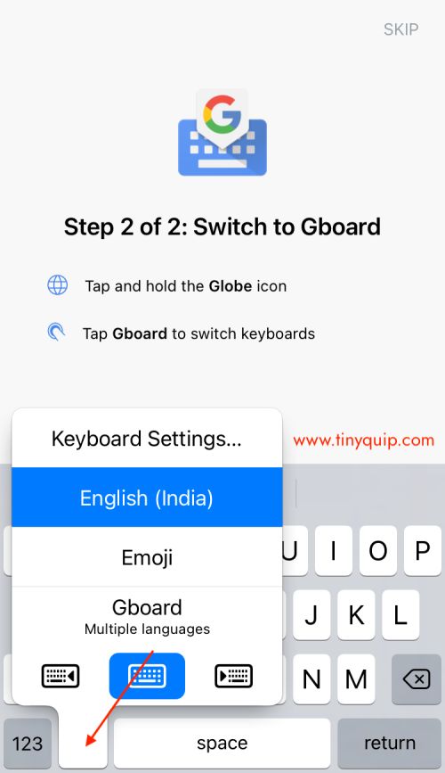 background image in keyboard on iPhone