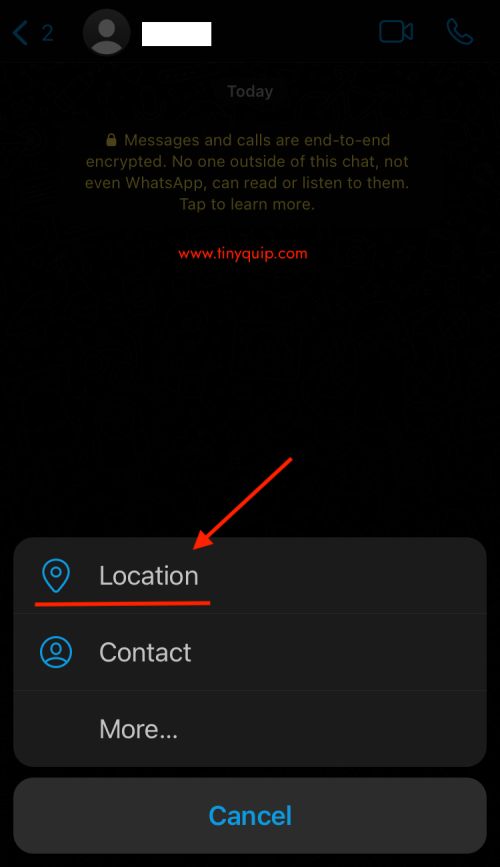 track location on WhatsApp