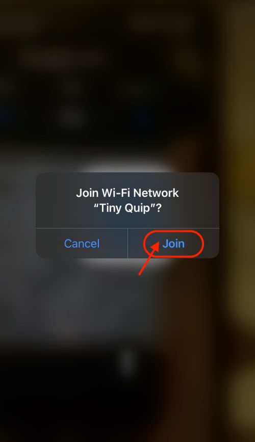 Join network by scanning QR Code