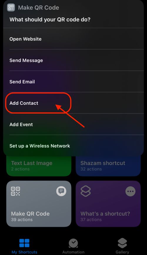Scan QR Code to add contact